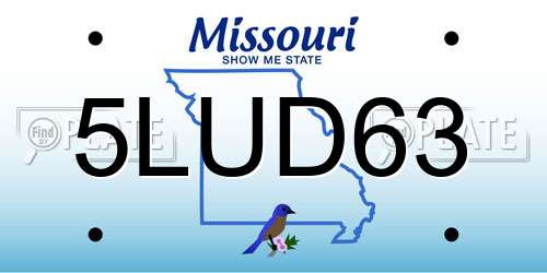 5LUD63 Missouri License Plate