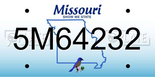 5M64232 Missouri License Plate