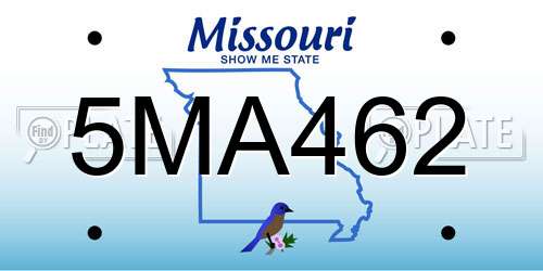 5MA462 Missouri License Plate