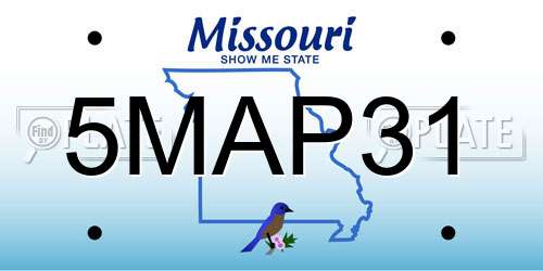 5MAP31 Missouri License Plate