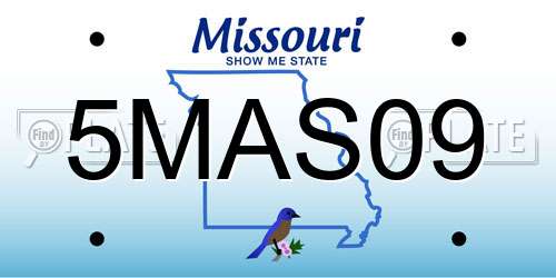 5MAS09 Missouri License Plate
