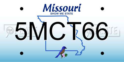 5MCT66 Missouri License Plate