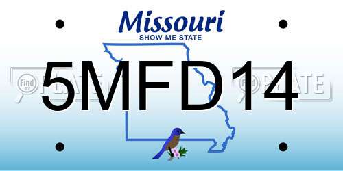 5MFD14 Missouri License Plate