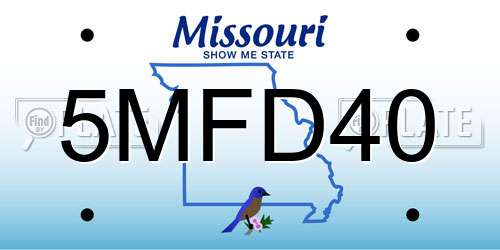 5MFD40 Missouri License Plate