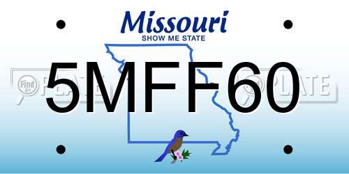 5MFF60 Missouri License Plate