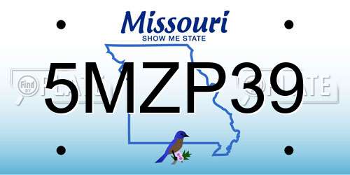 5MZP39 Missouri License Plate