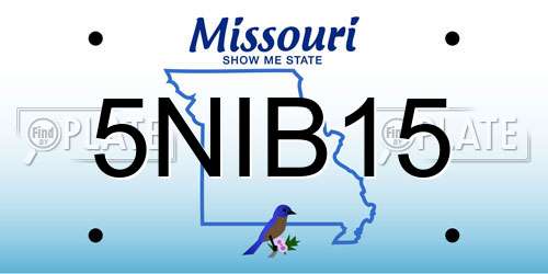 5NIB15 Missouri License Plate
