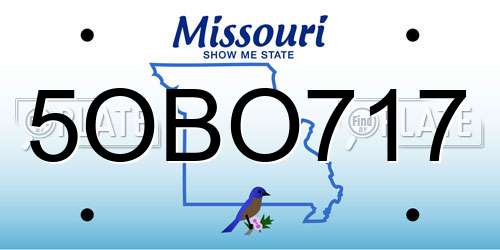 5OBO717 Missouri License Plate