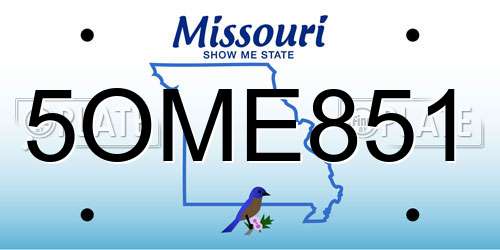 5OME851 Missouri License Plate