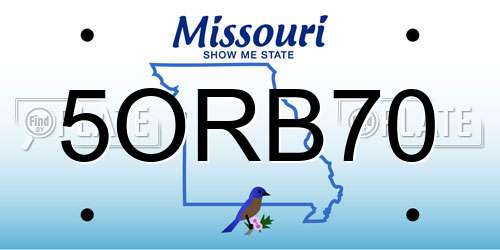 5ORB70 Missouri License Plate
