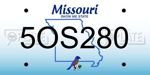 5OS280 Missouri License Plate