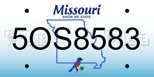 5OS8583 Missouri License Plate