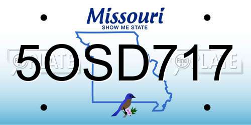 5OSD717 Missouri License Plate