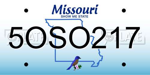 5OSO217 Missouri License Plate