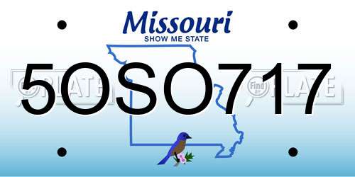 5OSO717 Missouri License Plate