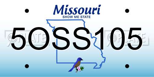 5OSS105 Missouri License Plate