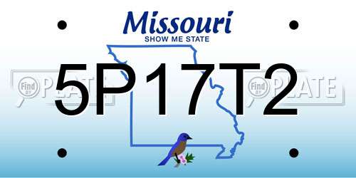 5P17T2 Missouri License Plate