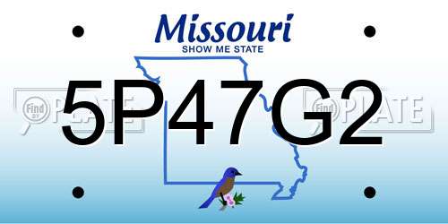 5P47G2 Missouri License Plate