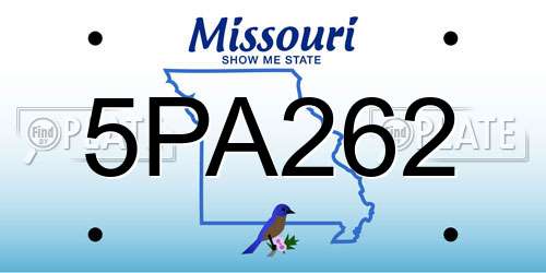 5PA262 Missouri License Plate