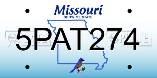 5PAT274 Missouri License Plate