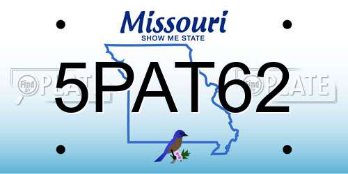 5PAT62 Missouri License Plate