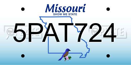 5PAT724 Missouri License Plate