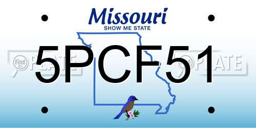 5PCF51 Missouri License Plate