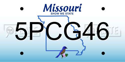 5PCG46 Missouri License Plate