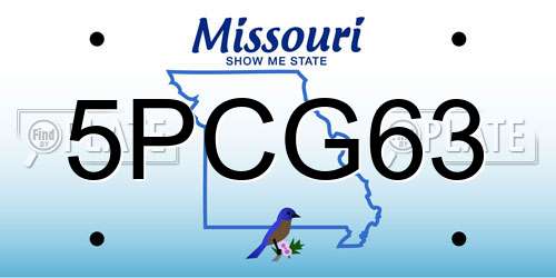 5PCG63 Missouri License Plate