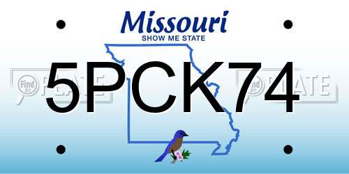 5PCK74 Missouri License Plate