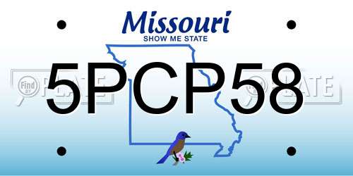5PCP58 Missouri License Plate