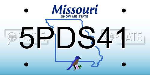 5PDS41 Missouri License Plate