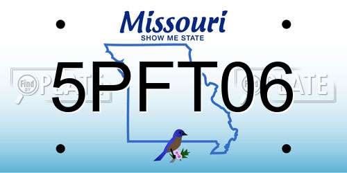 5PFT06 Missouri License Plate