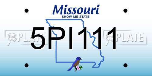 5PI111 Missouri License Plate