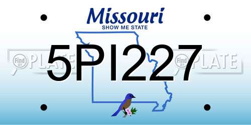 5PI227 Missouri License Plate