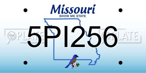 5PI256 Missouri License Plate