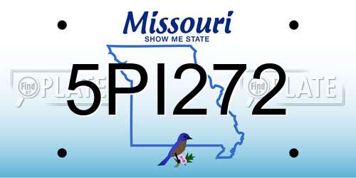 5PI272 Missouri License Plate