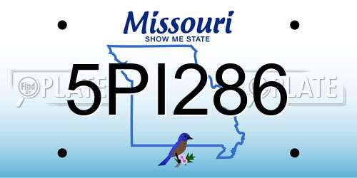 5PI286 Missouri License Plate