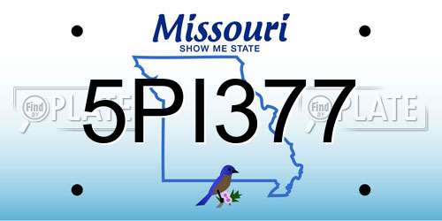 5PI377 Missouri License Plate