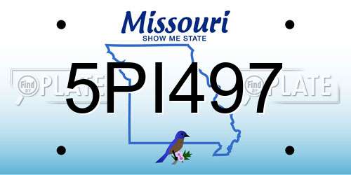 5PI497 Missouri License Plate