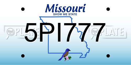 5PI777 Missouri License Plate