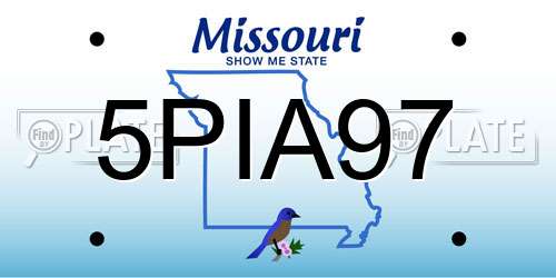5PIA97 Missouri License Plate