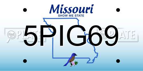 5PIG69 Missouri License Plate
