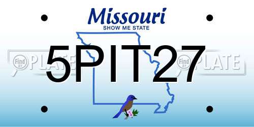 5PIT27 Missouri License Plate