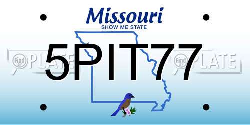 5PIT77 Missouri License Plate