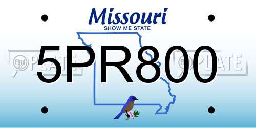 5PR800 Missouri License Plate
