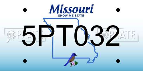 5PT032 Missouri License Plate