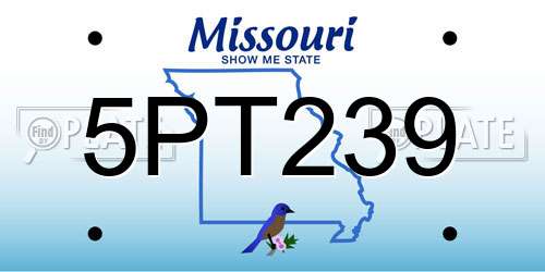5PT239 Missouri License Plate