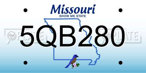 5QB280 Missouri License Plate