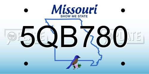 5QB780 Missouri License Plate